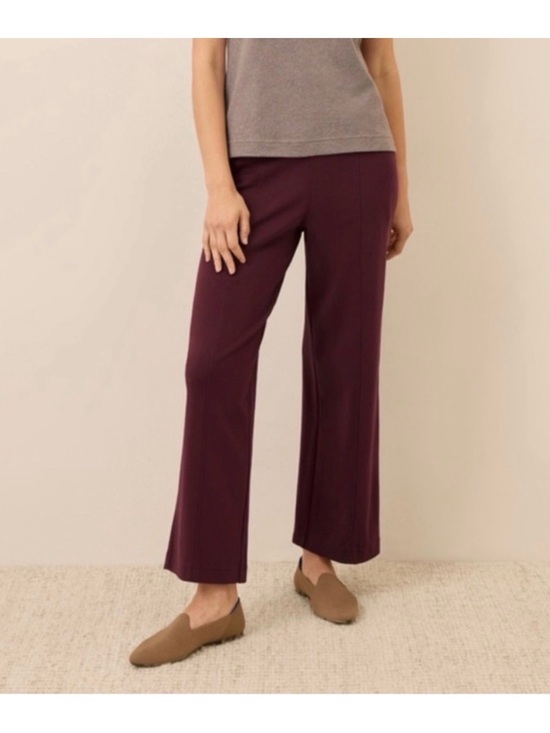 Pact Pants - Pact Women's Wide-Leg Pull-On Pants in Wine